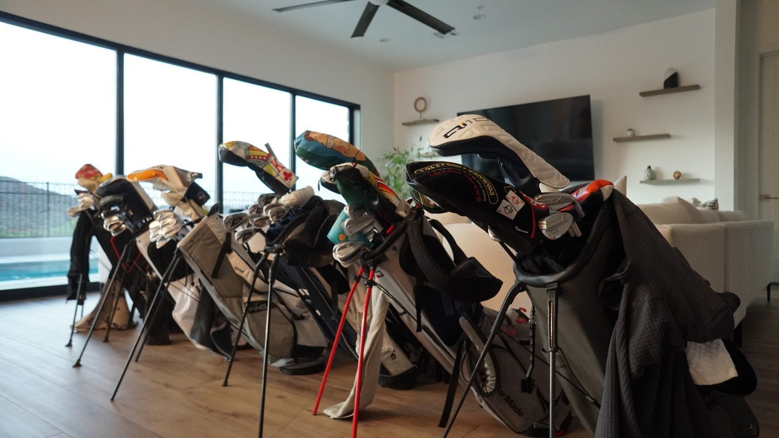 Set of golf clubs