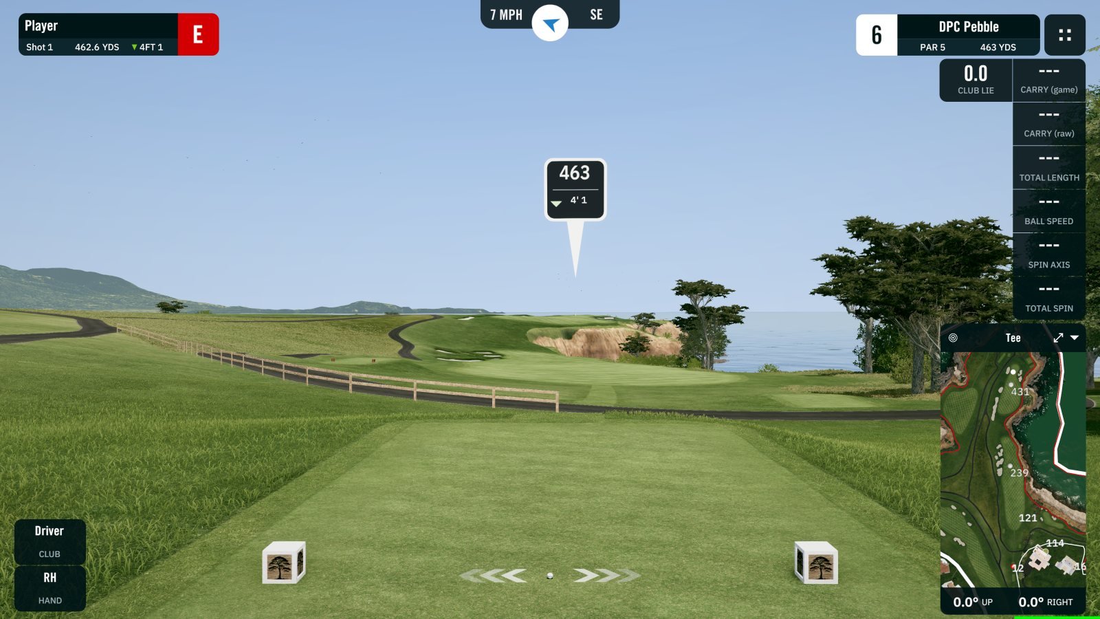 DPC Pebble hole 6–8 on the simulator