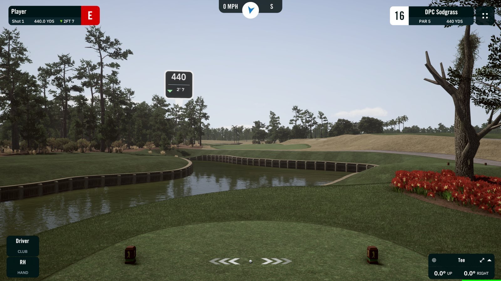 DPC Sodgrass hole 16–18 on the simulator